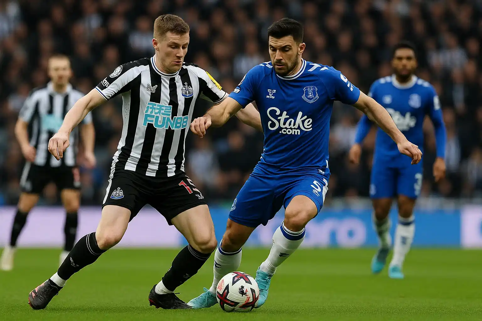 Newcastle vs Everton giằng co giữa sân