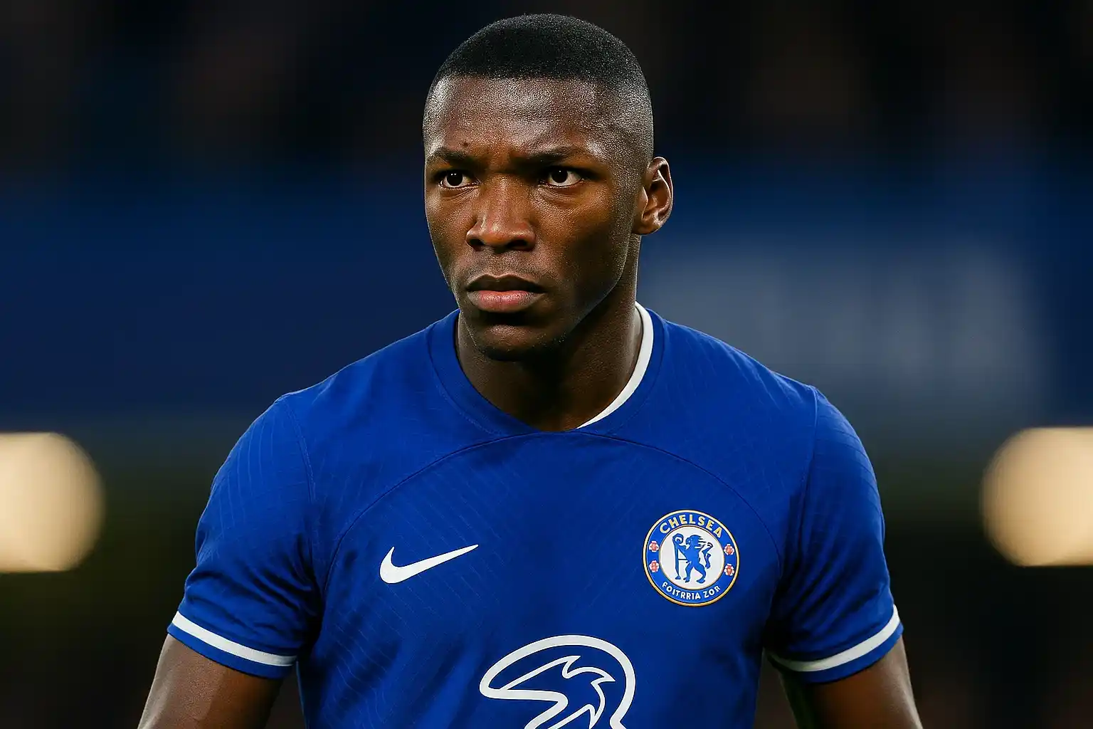 Moises Caicedo trong màu áo Chelsea, ánh mắt quyết tâm